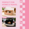Bosco 17" Cardboard Cat Litter Box with Scoop, Honey Oak (2-Pack)