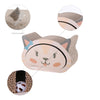 Opal Modern Cardboard Happy Cat Head 2-In-1 Cat Cave Scratcher