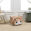 Opal Modern Cardboard Happy Cat Head 2-In-1 Cat Cave Scratcher