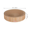 Daisy Cardboard Bowl Cat Scratcher with Catnip, Oak Wood Finish (Set of 2)