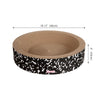 Daisy Modern Cardboard Bowl Cat Scratcher with Catnip, Black/White (Set of 2)