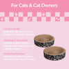 Daisy Modern Cardboard Bowl Cat Scratcher with Catnip, Black/White (Set of 2)