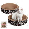 Daisy Modern Cardboard Bowl Cat Scratcher with Catnip, Black/White (Set of 2)