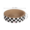 Daisy Modern Cardboard Bowl Cat Scratcher with Catnip, White/Black (Set of 2)