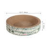 Daisy Modern Cardboard Bowl Cat Scratcher with Catnip, Green (Set of 2)