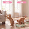 Daisy Modern Cardboard Bowl Cat Scratcher with Catnip, Green (Set of 2)