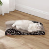 Kokomo Coastal Cardboard Lounge Bed Cat Scratcher with Catnip, Black/White