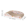 Kokomo Coastal Cardboard Lounge Bed Cat Scratcher with Catnip, Light Pink/Multi