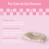 Kokomo Coastal Cardboard Lounge Bed Cat Scratcher with Catnip, Light Pink/Multi