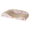 Kokomo Coastal Cardboard Lounge Bed Cat Scratcher with Catnip, Light Pink/Multi