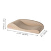 Kokomo Coastal Cardboard Lounge Bed Cat Scratcher with Catnip, Oak Wood Finish