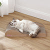 Kokomo Coastal Cardboard Lounge Bed Cat Scratcher with Catnip, Oak Wood Finish