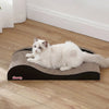 Kokomo Coastal Cardboard Lounge Bed Cat Scratcher with Catnip, Black
