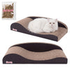 Kokomo Coastal Cardboard Lounge Bed Cat Scratcher with Catnip, Black