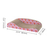 Kokomo Coastal Cardboard Lounge Bed Cat Scratcher with Catnip, Pink/Red