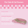 Kokomo Coastal Cardboard Lounge Bed Cat Scratcher with Catnip, Pink/Red