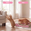 Kokomo Coastal Cardboard Lounge Bed Cat Scratcher with Catnip, Pink/Red