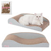 Kokomo Coastal Cardboard Lounge Bed Cat Scratcher with Catnip, Gray