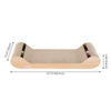 Rini Lounge Cat Scratcher with Bell Toys & Catnip, Oak Wood Finish (Set of 2)