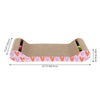 Rini Lounge Bed Cat Scratcher with Bell Toys & Catnip, Pink/Red (Set of 2)