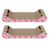 Rini Lounge Bed Cat Scratcher with Bell Toys & Catnip, Pink/Red (Set of 2)