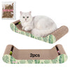 Rini Lounge Bed Cat Scratcher with Bell Toys & Catnip, Mint/Green (Set of 2)