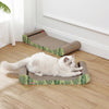 Rini Lounge Bed Cat Scratcher with Bell Toys & Catnip, Mint/Green (Set of 2)