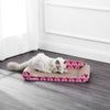 Montego Coastal Patterned Cardboard Lounge Bed Cat Scratcher With Catnip