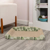 Montego Coastal Patterned Cardboard Lounge Bed Cat Scratcher With Catnip