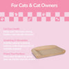 Montego Coastal Cardboard Lounge Bed Cat Scratcher with Catnip, Oak Wood Finish