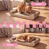 Montego Coastal Cardboard Lounge Bed Cat Scratcher with Catnip, Oak Wood Finish