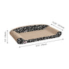 Montego Coastal Cardboard Lounge Bed Cat Scratcher with Catnip, Black/White