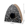 Koko Modern Cardboard Triangle Cat Cave Scratcher with Catnip, Black/White