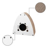 Koko Modern Cardboard Triangle Cat Cave Scratcher with Catnip, Gray