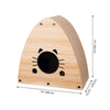 Koko Cardboard Triangle Cat Cave Scratcher with Catnip, Brown Wood Pattern