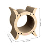 Nyan Modern Cardboard Tunnel Cat Scratcher with Catnip, Oak Wood Finish