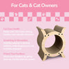 Nyan Modern Cardboard Tunnel Cat Scratcher with Catnip, Oak Wood Finish
