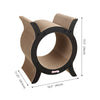 Nyan Modern Cardboard Tunnel Cat Scratcher with Catnip, Black