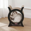 Nyan Modern Cardboard Tunnel Cat Scratcher with Catnip, Black