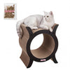 Nyan Modern Cardboard Tunnel Cat Scratcher with Catnip, Black
