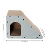 Kento Minimalist Cardboard Angled Cat Cave Scratcher with Catnip, Gray