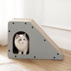 Kento Minimalist Cardboard Angled Cat Cave Scratcher with Catnip, Gray