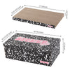 Naomi Cardboard Reversible Cat Scratcher Pad with Catnip, Black/White (5-Pack)
