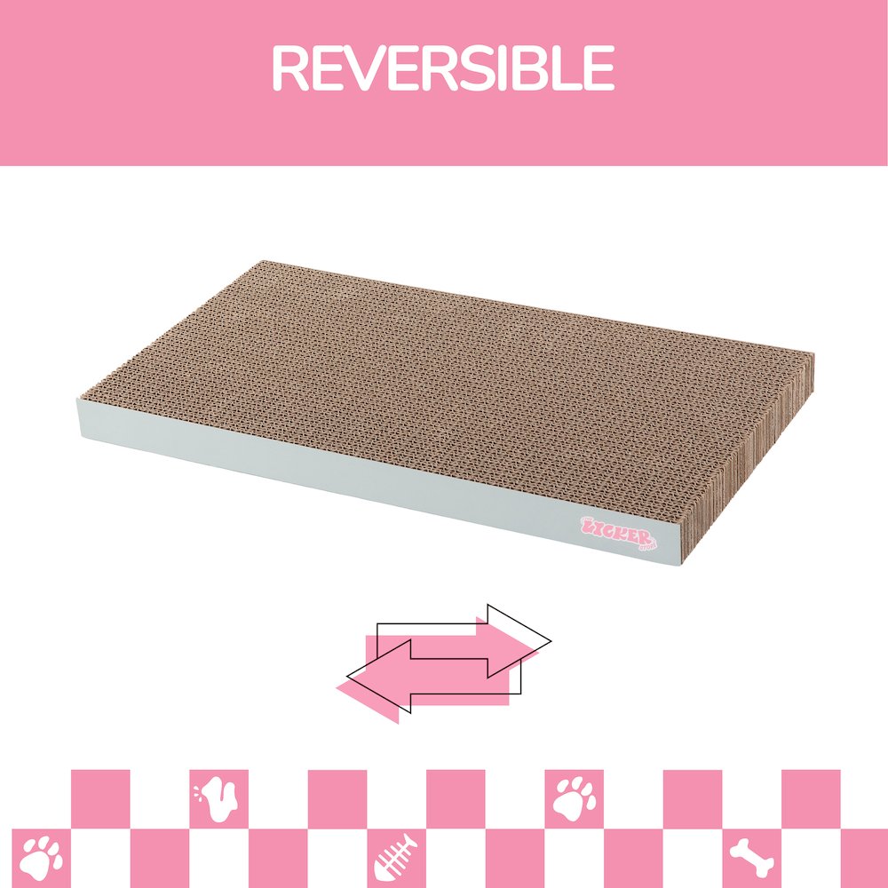 Naomi Cardboard Reversible Cat Scratcher Pad in Box with Catnip, Gray (5-Pack)