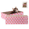 Naomi Cardboard Reversible Cat Scratcher Pad with Catnip, Pink/Red (5-Pack)