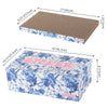 Naomi Cardboard Reversible Cat Scratcher Pad with Catnip, Blue/White (5-Pack)
