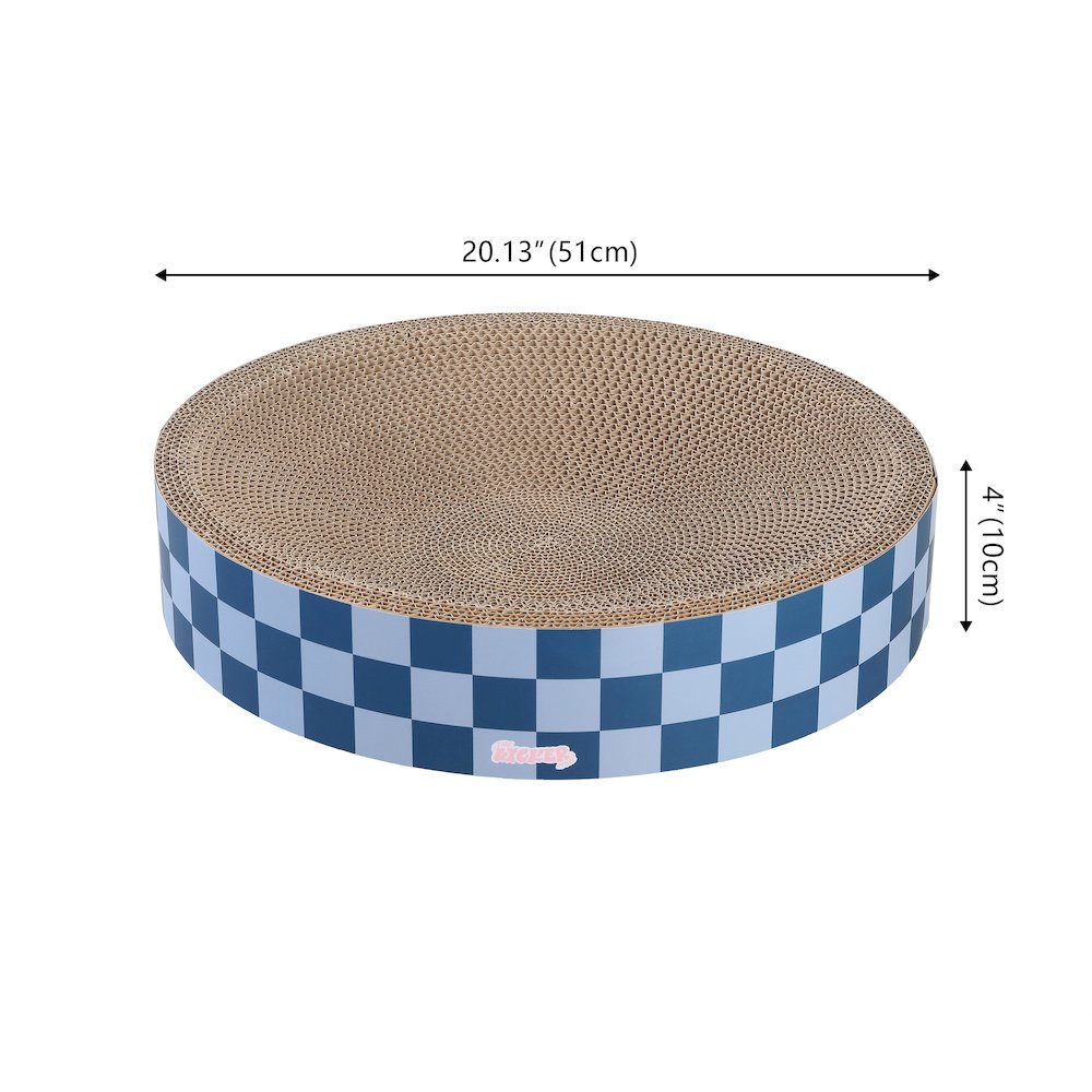 Nelson Modern Cardboard Round Bowl Cat Scratcher with Catnip