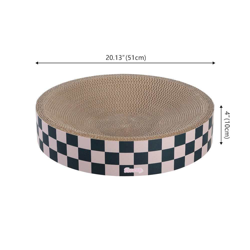 Nelson Modern Cardboard Round Bowl Cat Scratcher with Catnip