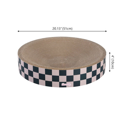 Nelson Modern Cardboard Round Bowl Cat Scratcher with Catnip