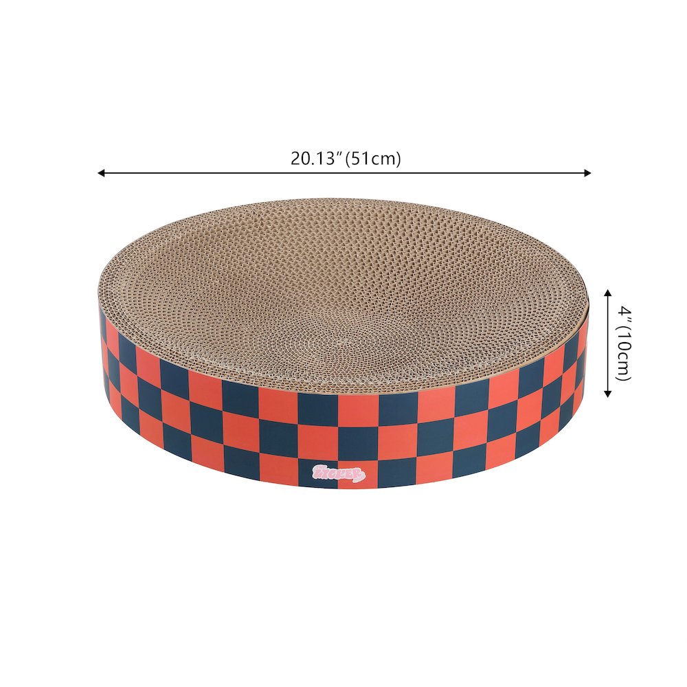 Nelson Modern Cardboard Round Bowl Cat Scratcher with Catnip